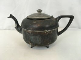 Antique Empire 494 Silver Plated Distressed Teapot Home Decor - $28.71