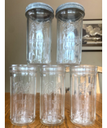 Set 5 Vintage Antique Glass Ball Freezer Jar Canning Fruit Jar w/Zinc  L... - $81.70 CAD