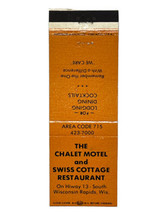 Chalet Motel Cottage Hotel Resort Wisconsin Rapids Matchbook Cover Matchbox - £3.91 GBP