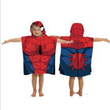 Spiderman Flannel Poncho Hooded Throw Silk Touch - £14.18 GBP