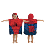 Spiderman Flannel Poncho Hooded Throw Silk Touch - £13.95 GBP