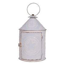 Americana Star Lantern in Rustic White Metal image 2