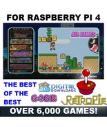 64GB RetroPie Digital Download Guide Plug And Play For Raspberry Pi 4 - $7.95