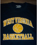 UNIVERSITY OF WEST VIRGINIA BASKETBALL STITCHED T-SHIRT MENS LARGE NEW w... - £15.58 GBP