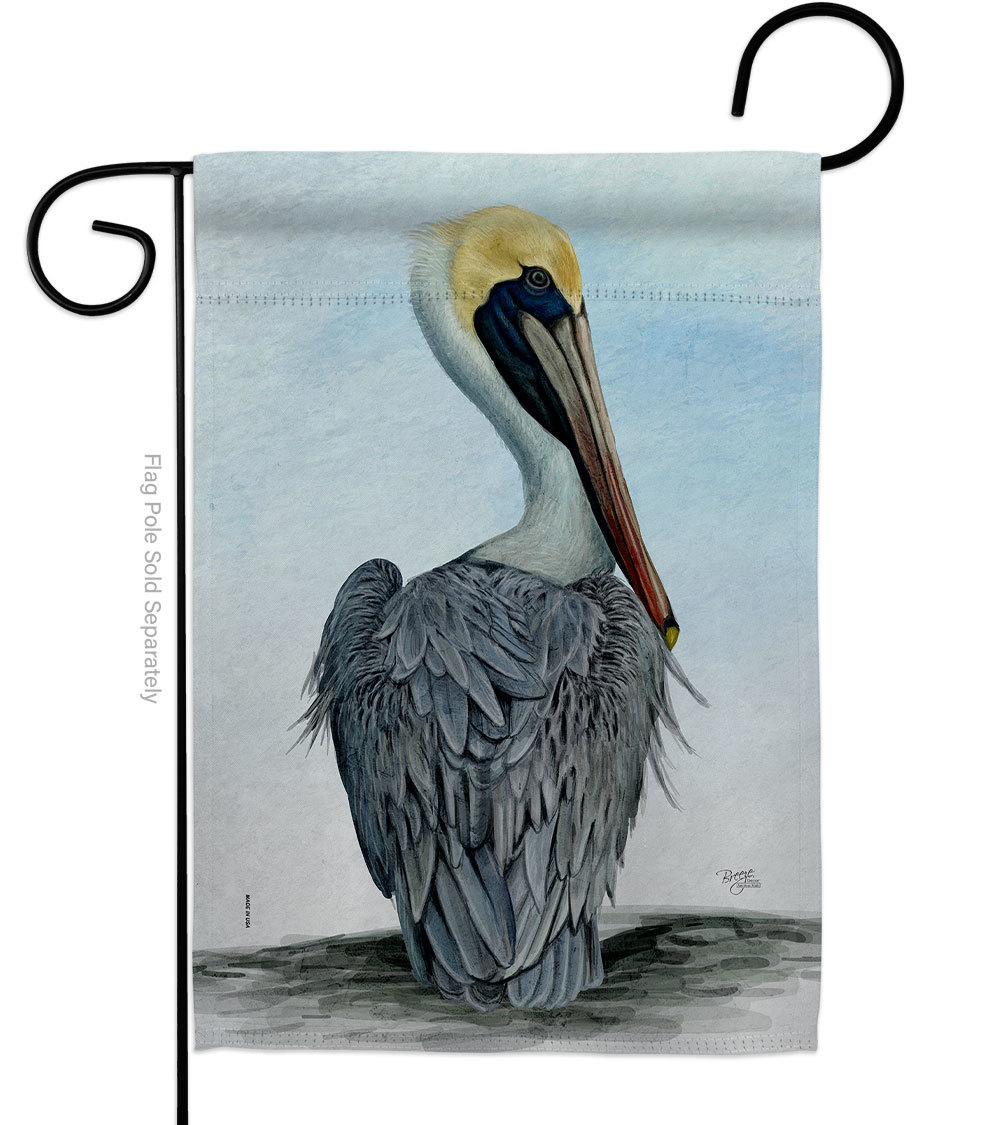 Pelican Garden Flag Bird 13 X18.5 Double-Sided House Banner - $19.97