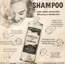 1955 Palmolive Soft Shampoo Advertisement Hair Beauty Hygiene Vintage DWQQ8 - €8,58 EUR
