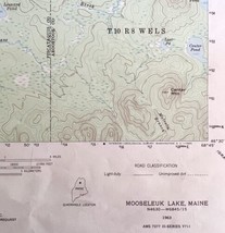 Map Mooseleuk Lake Maine 1963 Topographic Geo Survey 1:62500 22 x 18&quot; TOPO2 - £34.80 GBP