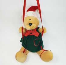 Vintage 1980 Anne Klocko Dakin Christmas Hanging Teddy Bear Stuffed Animal Plush - £44.80 GBP