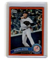 2011 Topps Chrome Derek Jeter #20 Orange Refractor NY Yankees HOF Free Shipping - £14.64 GBP