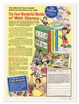 Walt Disney Book Set Mickey Mouse Cinderella Vintage 1975 Print Magazine Ad - $9.70