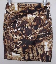 CACHE&#39; Pencil SKIRT Size: 0 (EXTRA SMALL) New SHIP FREE Animal Print Wor... - £102.12 GBP