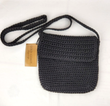 Gold Coast Black Woven Bag Crossbody Shoulder Purse Handbag Vacation BOHO NWT - £14.35 GBP