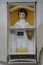 Franklin Mint Heirloom Peter First Holy Communion Porcelain Doll w/ Box &amp; Stand - £20.09 GBP