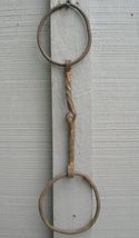 Primitive Blacksmith Forged Snaffle Horse Bit Twisted Mouth Piece Vintage - $21.77