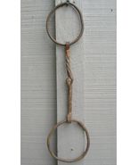 Primitive Blacksmith Forged Snaffle Horse Bit Twisted Mouth Piece Vintage - $21.77