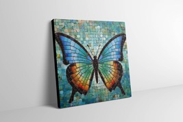 Butterfly Art Painting, Beautiful Colorful Rainbow Pattern Animal Nature Canvas - £100.42 GBP