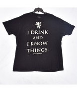 Game Of Thrones Drink And I Know Things Tyrion Lannister T Shirt Size XL - €12,38 EUR