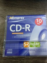 Memorex CD-R Recordable 10 Pack New, 52X 700MB 80 min - $14.84