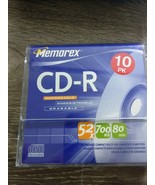 Memorex CD-R Recordable 10 Pack New, 52X 700MB 80 min - $20.15 CAD