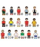 16pcs Football Player Custom Minifigures C Ronaldo Messi Neymar Bale - $28.69