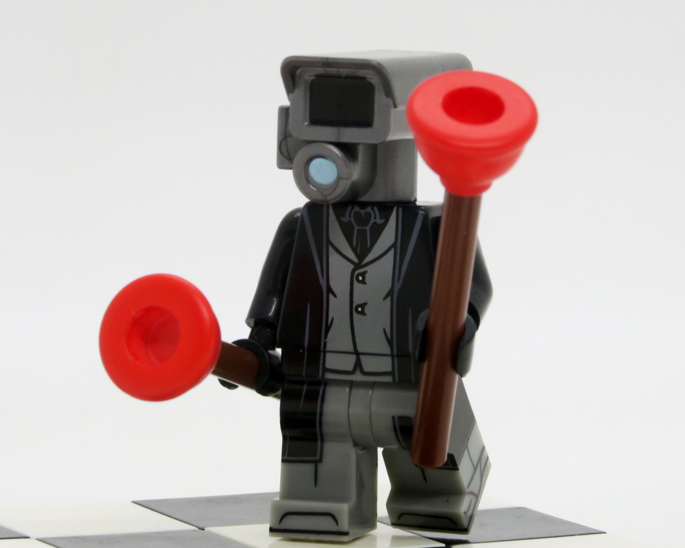 Custom Mini-figure Skibidi Toilet Man Monitor man Metalic Camera buildin... - $2.49
