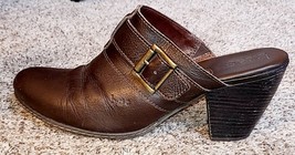 Born Concept Women&#39;s Shoes 10M Mule Heels Brown Leather. - $23.82