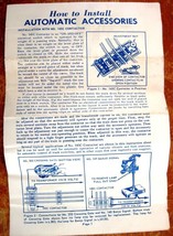 1958 Installation Instructions for Lionel Automatic Accessories - $7.95