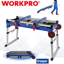 WORKPRO 5-in-1 Workbench Miter Saw Stand Quick Folding Work Table Creeper Dolly - £237.17 GBP