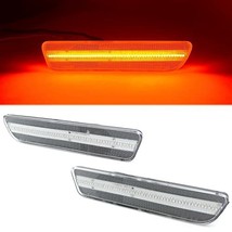 Octane Lighting Clear Rear Side Red LED Marker Light Lens Pair Fits 05-09 Ford M - £30.97 GBP