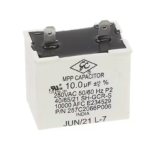 GE Appliance 257C2066P006, Capacitor, Compressor Run, 10UF, 250VAC, 50/60HZ - $780.35 MXN