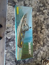Russian Aircraft Missile Ship "MOSCOW" Plastic Model Kit 1971 by Aurora - $39.60