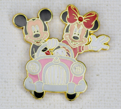 Disney 2001 Walt Disney Travel Grand Plan Mickey &amp; Minnie In Pink Car Pin#6441 - £15.11 GBP