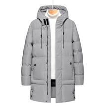 Plus Size Keep Warm Men&#39;s Thick Mid-length Cotton-padded Jacket - £40.01 GBP+