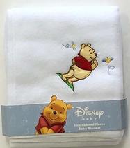 Disney Winnie The Pooh Embroidered Baby Blanket 30 x 40 in. 100% Polyester Fleec - £5.58 GBP