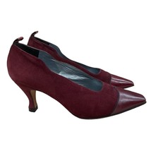 Carla Marchetti Italian Womens Burgundy Leather Shoes Size 6 36.5 SKU 1455 - $140.25