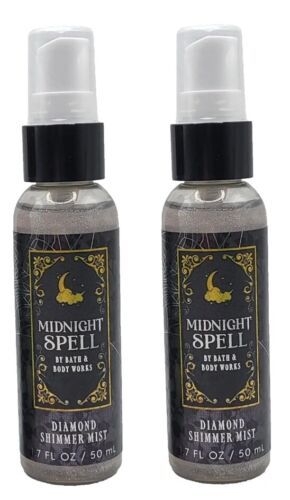 Primary image for X 2~Bath & Body Works Diamond Shimmer Mist 1.7oz Travel Size Midnight Spell New