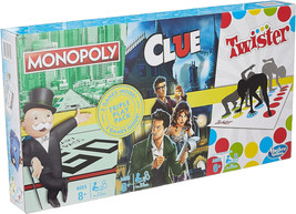 Hasbro Triple Play Pack: Monopoly, Clue, Twister - 3 Board Games - $28.06