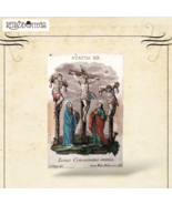 Ancient Holy Card Iesus Consumans Omnia Statio XII Sacred Art Ancient An... - €29,15 EUR