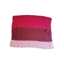 Handmade Crochet Afghan Blanket Pink 32” x 21” - £13.44 GBP