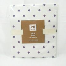 Pottery Barn Teen Dottie Sheer Purple Polka-Dots 44 x 63 Drapery Panel - £29.88 GBP