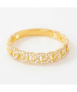 0.40 CT Round Yellow Gold Plated Silver Curb Link Simulated Diamond Prom... - $170.62