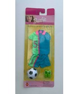 Barbie Totally Sport Fashion Clothing Soccer Ball Shoes 68312-81 - £15.53 GBP