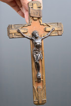 ⭐French vintage crucifix art deco,religious wall cross ⭐ - $48.51
