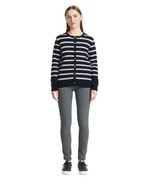Women Cardigan Liz Claiborne Womens Crew Neck Long Sleeve Button Striped... - $414.68 MXN