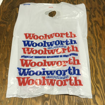 Vintage defunct Woolworth store plastic shopping bag movie photo prop  - $19.75