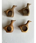 Wooden Duck Bird Napkin Rings Holders Made In Philippines set of 4 Vinta... - $19.79