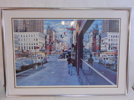 Modern Art Serigraph Nyc Experienced By Ken Keeley Signed Framed - £356.04 GBP