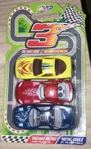 Die Cast Cars 3-Pack Metal and Plastic 1/64 Scale Cars (Pg128B) - £4.70 GBP