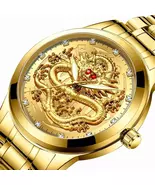 Business Gift Waterproof Gold Men's Diamond Quartz Watch Classic Stainle... - $13.00
