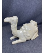 Vintage Large Ceramic Nativity Camel Glazed White Iridescent 6” Tall 8” ... - £16.92 GBP